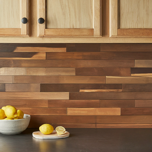 diy wooden kitchen backsplash